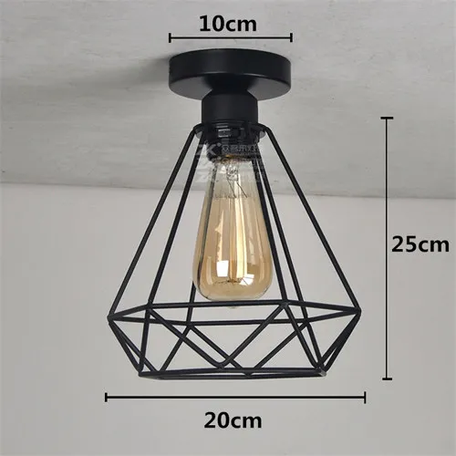 B Style Современные потолочные светильники Lustre Luminaria E27 потолочный светильник Лофт железная клетка светильники Abajur Домашнее освещение Plafonnier для гостиной - Цвет корпуса: B Style