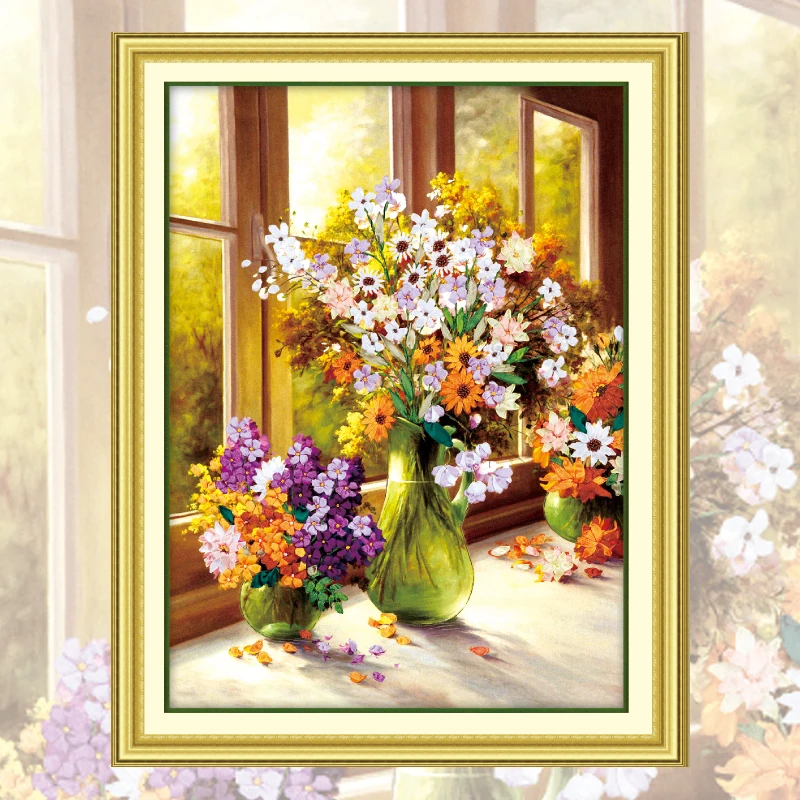 Сделай Сам лента вышивка Картины Легко с цветочным узором Рукоделие Ремесло