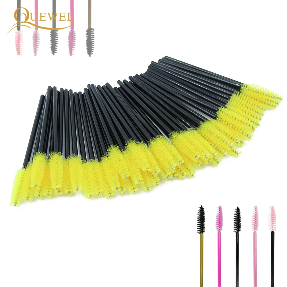 50 шт одноразовая щетка для ресниц, тушь для ресниц, палочки для ресниц, ресницы для наращивания, аппликатор для бровей, косметическая Кисть для макияжа, наборы инструментов