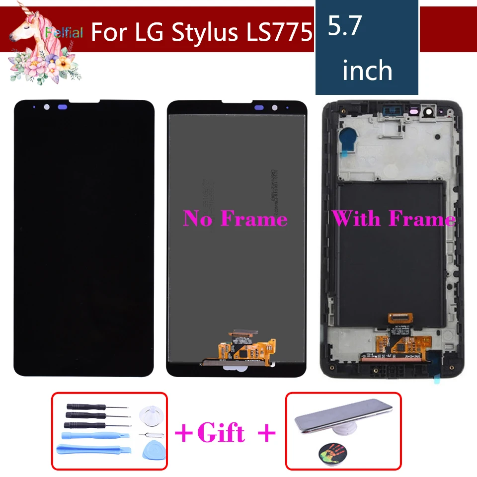 

5.7" Original Display For LG Stylus 2 K520 LS775 LCD Touch Screen with Frame K520 LS775 Screen LCD Assembly Complete Replacement