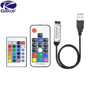 5V-24V USB RGB светодиодный пульт дистанционного управления RF ИК 3Key 17Key 24Key RGB светодиодный диммер 4 Pin USB Интерфейс для 5050 2835 3528 RGB USB светодиодный полосы
