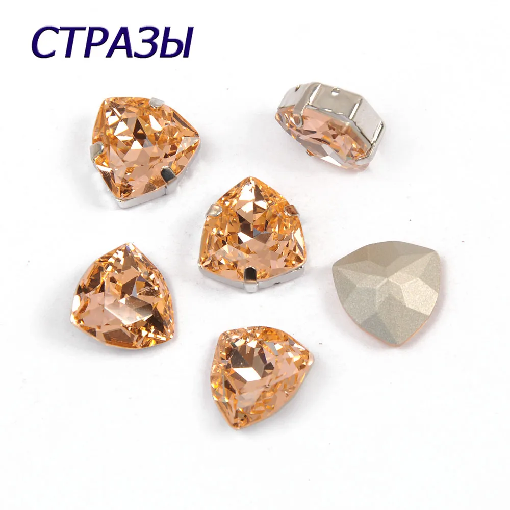 CTPA3bI 4706 светло персиковый цвет Кристалл Необычные Стразы заостренный назад