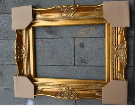 24inch508x610cm gold Модная деревянная фоторамка 16 дюймов Фоторамка золотая фольга серебряная фольга Картина маслом Рамка зеркальная рамка - Цвет: 24inch508x610cm gold