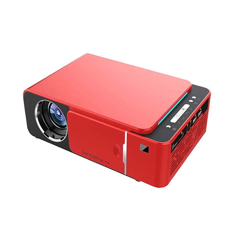 red Smartldea, новинка, S6, 1280x720 p, портативный проектор, HD, домашний кинотеатр, проектор, 1080 p, поддержка, видео игра, проектор с HDMI, USB, VGA, AV - Цвет: red