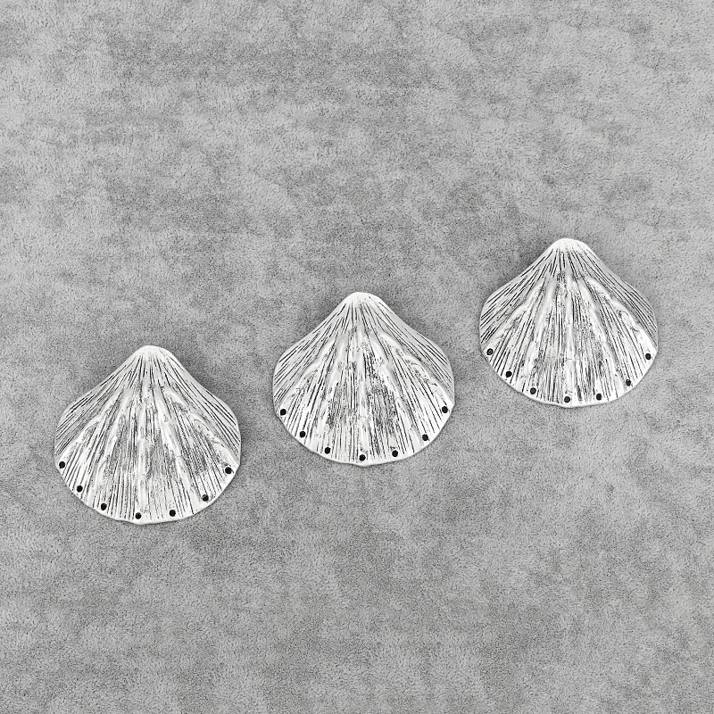 3 шт Большие морские раковины гребешок пористые Подвески соединители для