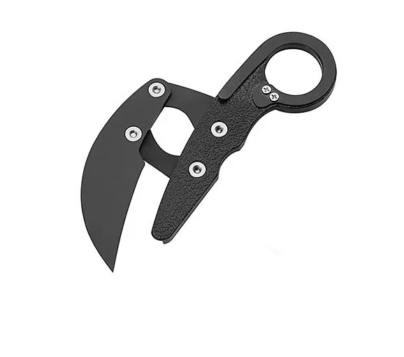 Черный Складные охотничьи ножи Karambit CS GO коготь Походный нож открытый выживания тактический карманный Спасательный Инструмент Мини Резак EDC - Цвет: Черный