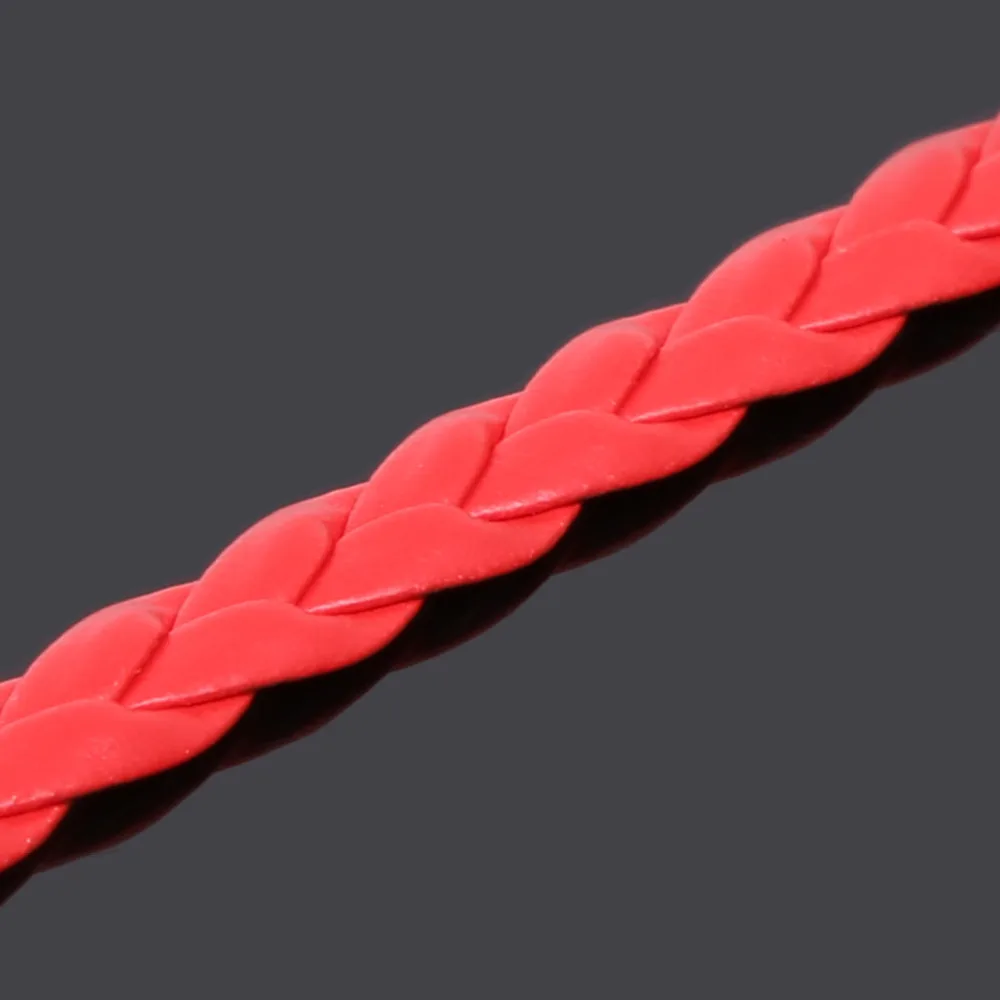 5 м/лот 7 мм плоский PU плетеный кожаный шнур веревка нить фитинг DIY ожерелья и