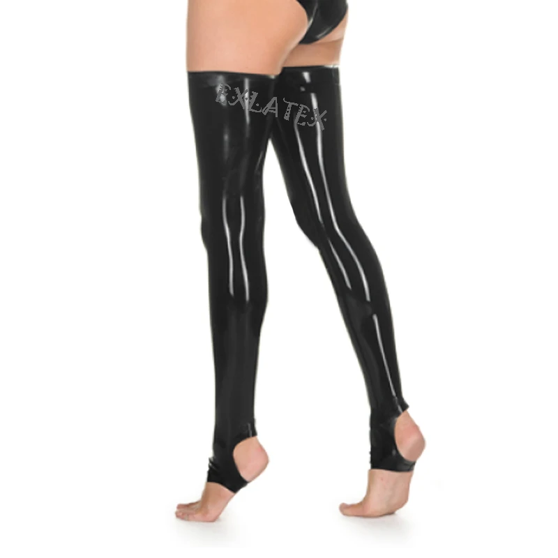 Латексные чулки тонкие женские эротические колготки латексные резиновые до