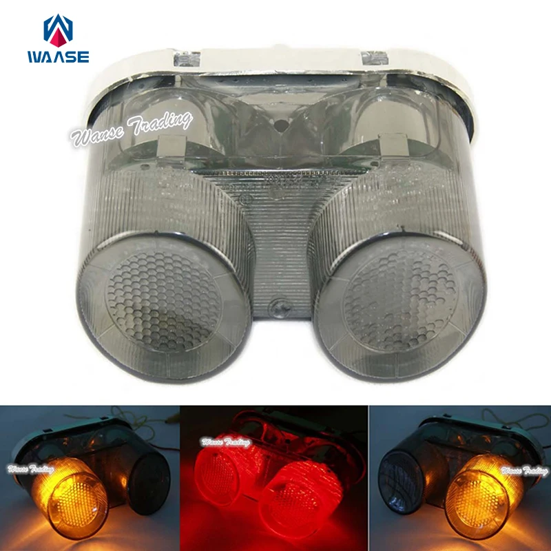 Waase E-Marked задний фонарь, задний стоп-сигнал, указатели поворота, Интегрированный Светодиодный фонарь, дымовая линза для YAMAHA YZF R1 RN04 2000 2001