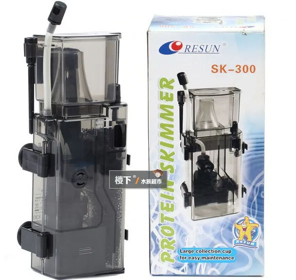 RESUN SK-300 SK-300 белок скиммер 4 Вт 300л/ч морской аквариум фильтр системы аксессуары для морская вода, аквариум скиммер морской - Цвет: RESUN SK-300