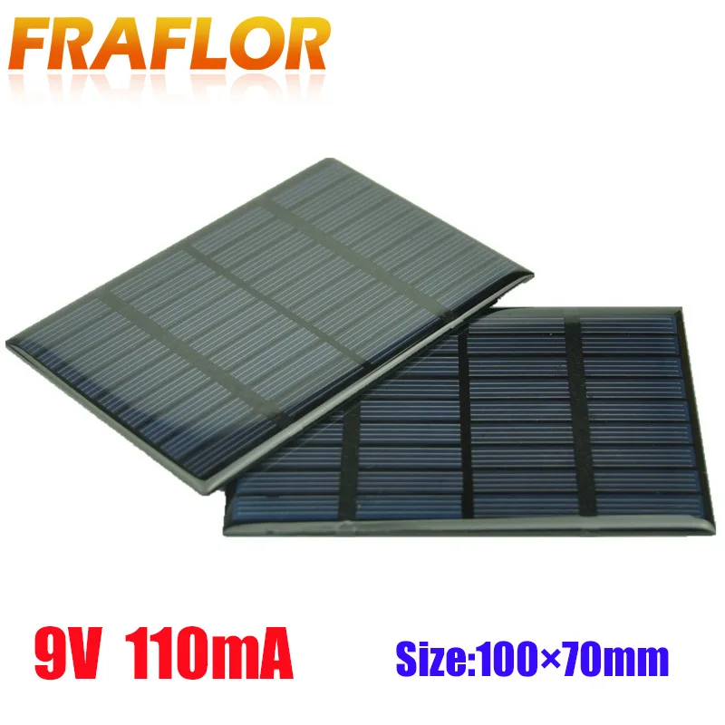 5 шт./лот мини 9 в 1 Вт солнечная панель для самостоятельной сборки домашняя