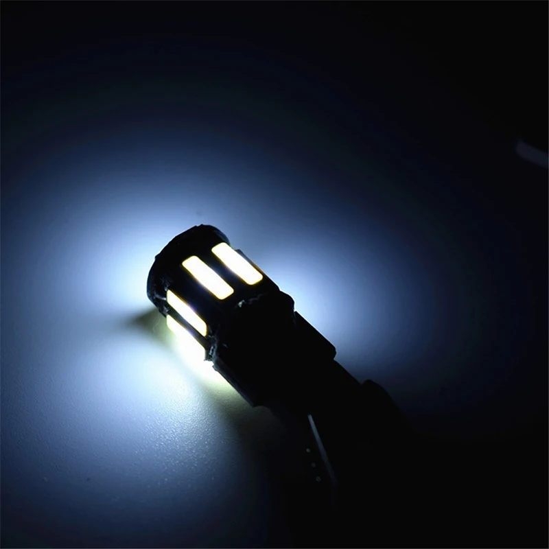 QCDIN Автомобильный светодиодный Canbus T10 10 SMD сигнальная лампа белый 6000K подсветка