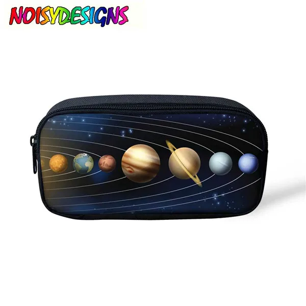 LMYD4509K NOISYDESIGNS, детский пенал, чехол для карандашей, Вселенная, космос, солнечный дизайн, чехол для карандашей для мальчиков, школьные принадлежности, сумка для макияжа на молнии - Цвет: LMYD4509K