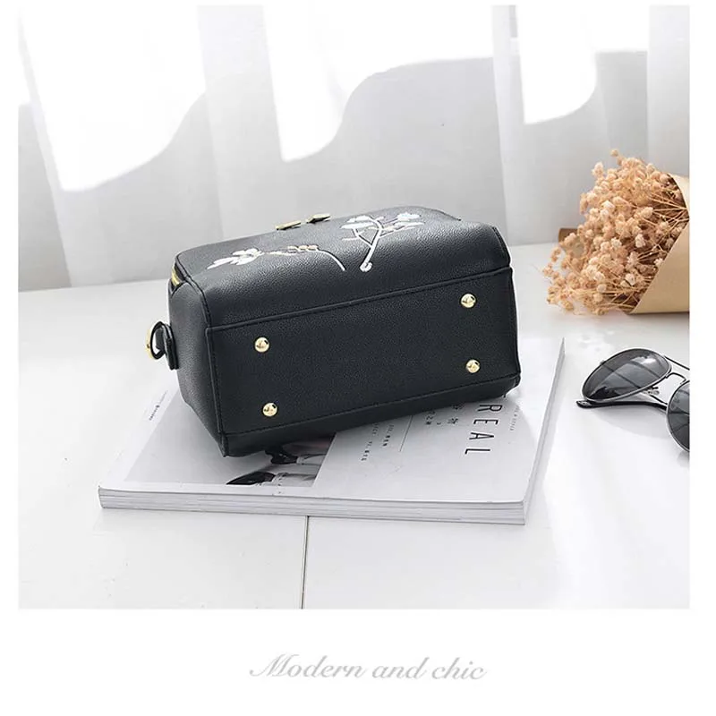 Begutest Вышивка Сумки Для женщин женская сумка цветок клапаном сумка|embroidery bag|flap