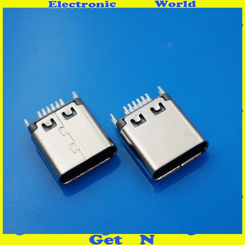 20 шт. Вертикальная USB 0 8 гнездовая розетка 12P Type C двухсторонняя вилка медная|copper