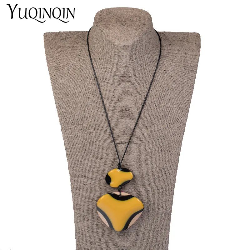 Длинное веревочное ожерелье модное для женщин Геометрическая из акриловой смолы