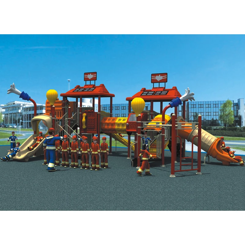 hot sell high quality water proof antirust Fire series big play structure amusement park outdoor playground for kids YLW-OUT1660