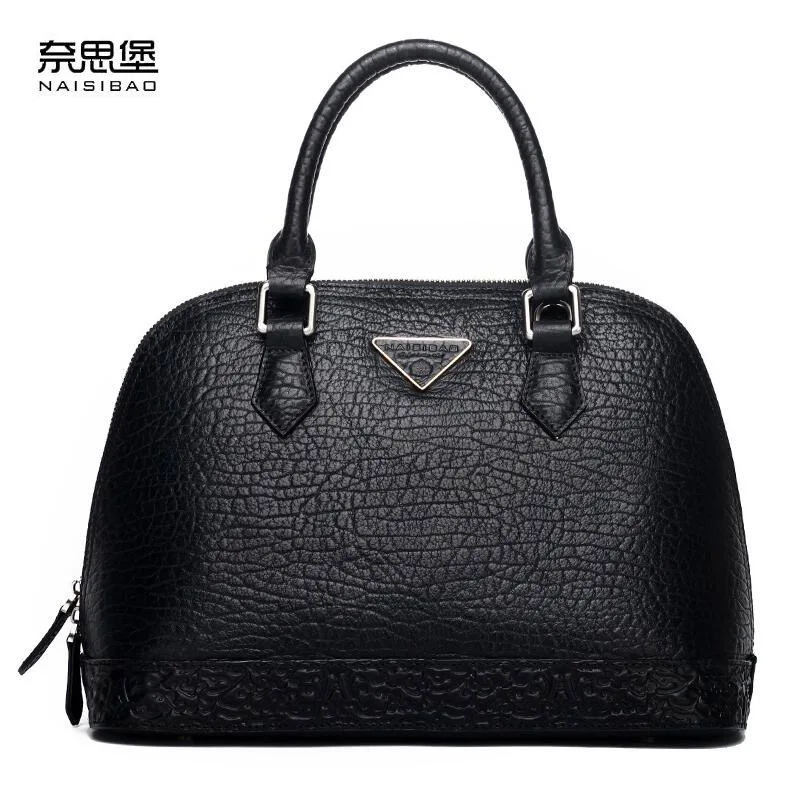 Женская кожаная сумка из кожи ПУ с ручками и плечевым ремнём|shell bag|leather hand bagsbrand women