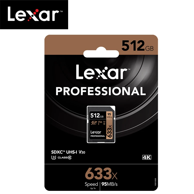 Lexar 633x16 Гб оперативной памяти, 32 Гб встроенной памяти, 64 ГБ, класс 10 SD карта SDHC/SDXC карты памяти SD карты 128 ГБ 256 95 МБ/с. для зеркальной однообъективной камеры/HD камера - Емкость: 512GB