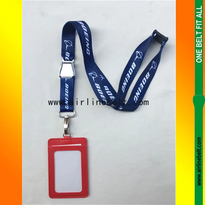 Новый ремешок Боинг с ID держатель для карт двухслойный (красный цвет) уникальный