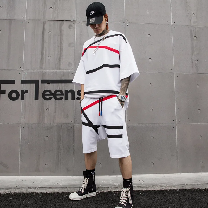 Мужской комплект из 2 предметов: футболка с короткими рукавами (футболка + шорты)