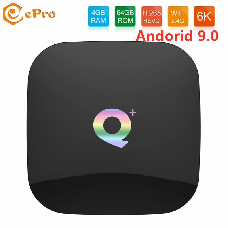 4 Гб 64 Q Plus Android 9 0 ТВ-приставка Allwinnner H6 четырехъядерный USB3.0 2 4G WIFI HD2.0 6K HDR WiFi