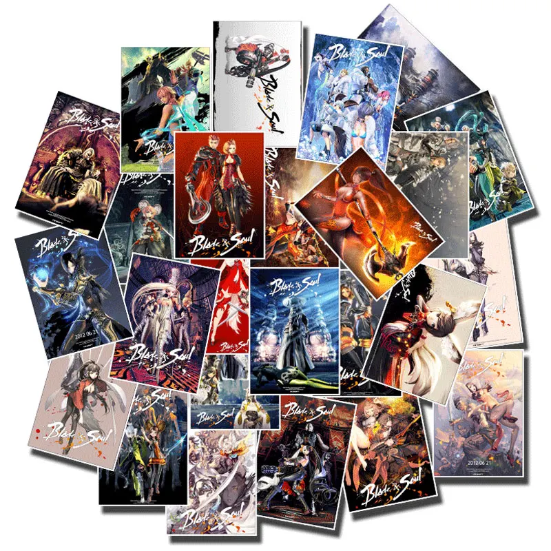 Водонепроницаемые наклейки для детей 25 шт./упак. аниме Blade &amp Soul подарки подходят