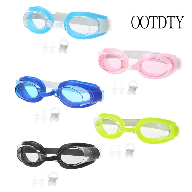 

Children Kids Teenagers Adjustable Swimming Goggles Swim Eyewear Eye Glasses Eyeglasses Sports Swimwear Ear Plugs And Nose Clip