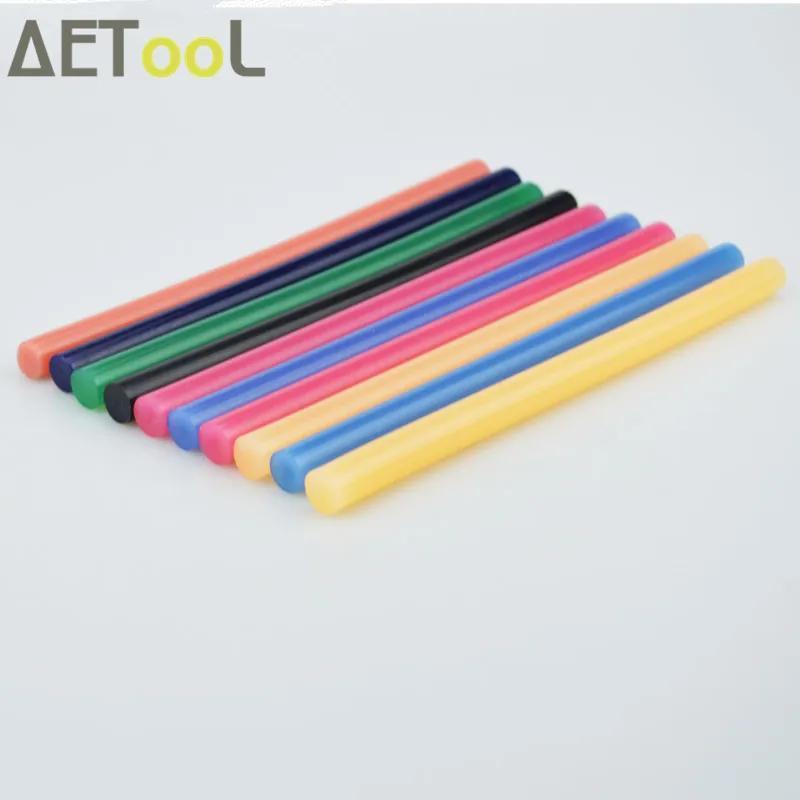 Aecool 10 шт. красочные 11x180 мм палочки термоклея 11 мм для электрический клеевой пистолет ремесло DIY аксессуары для ремонта рук клейкая палка