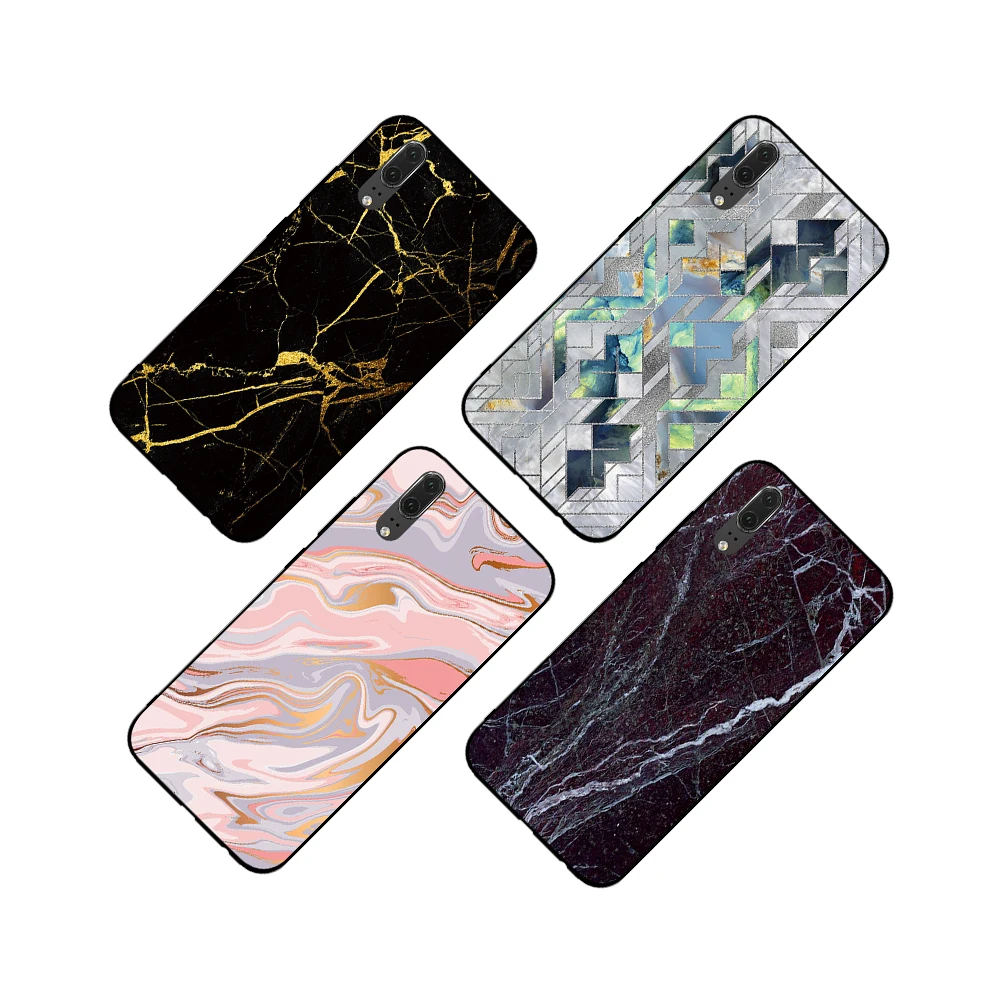 Glitter Marble soft phone For huawei Honor 6A 7A 3GB Pro 7X 8X 8C 10 Lite Note Back Cover | Мобильные телефоны и