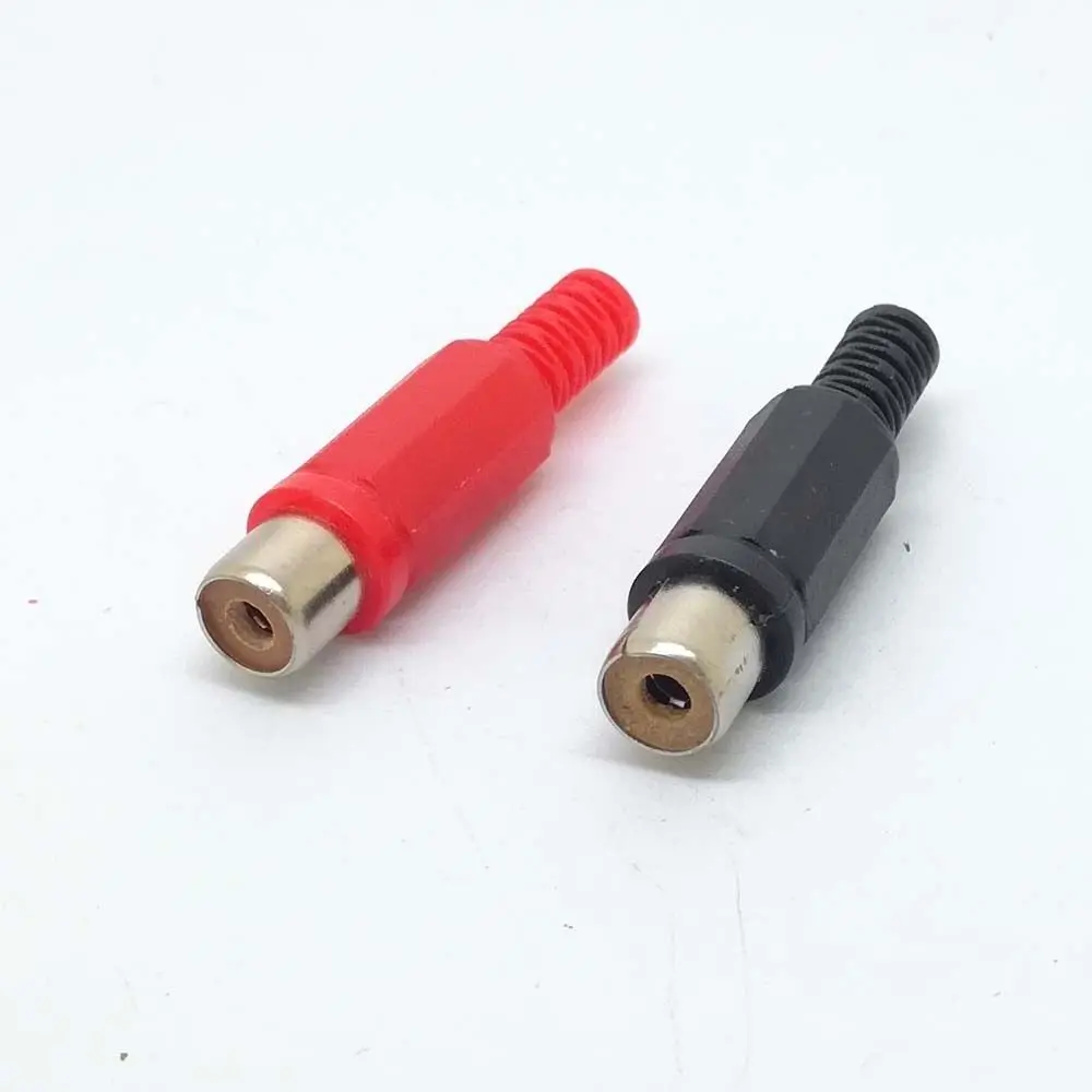 Новая партия новый переходник для разъема Phono RCA av пайки черный и красный|lot|lot oflot