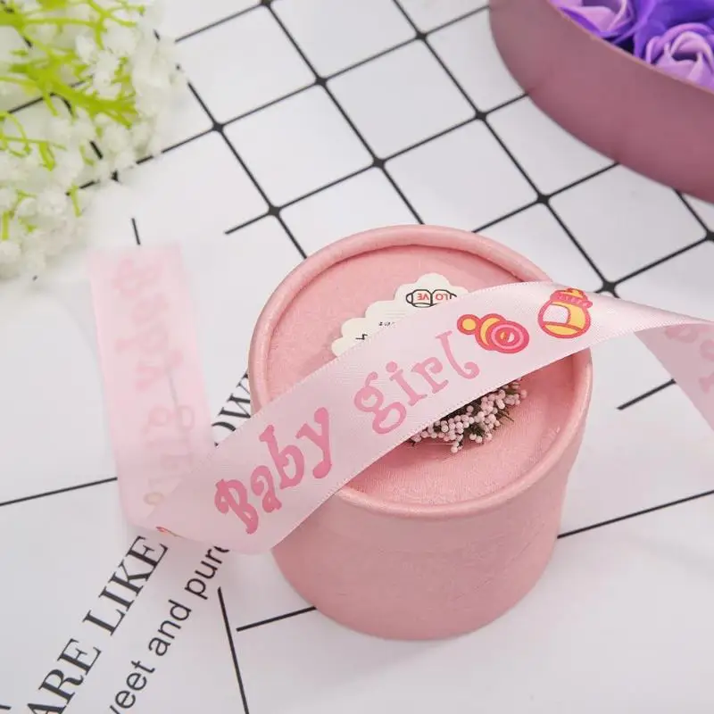 10 ярдов/розовый/комплект для вечеринки Baby Shower девушка резиновый детский душ бумажные пакеты для День рождения DIY Подарочная коробка для украшения