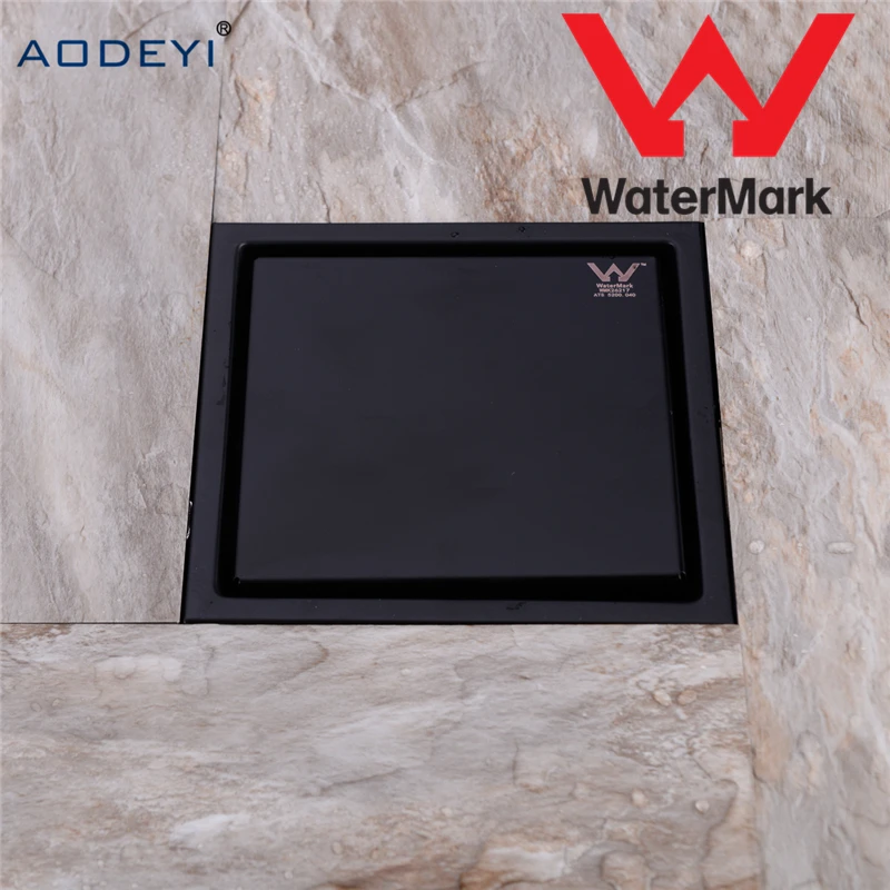 AODEYI Новинка слив для душа из нержавеющей стали черная сливная плитка ванной