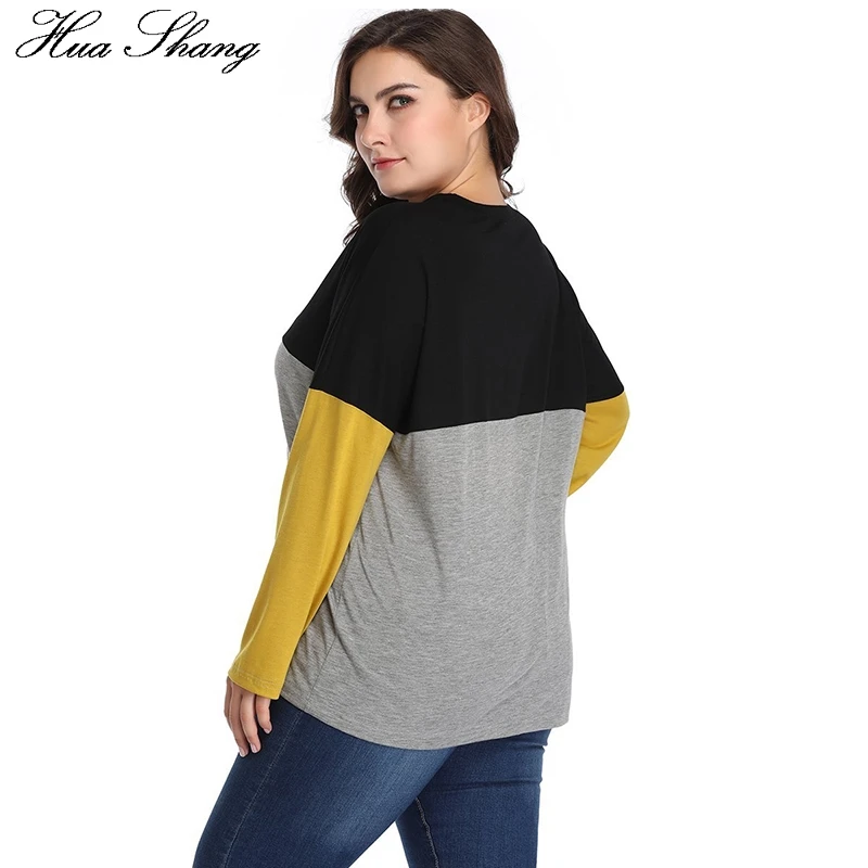 5XL размера плюс, повседневная женская блузка с круглым вырезом и длинным рукавом, разноцветная Элегантная Женская туника, топы, женская Свободная блуза, блузка, рубашка