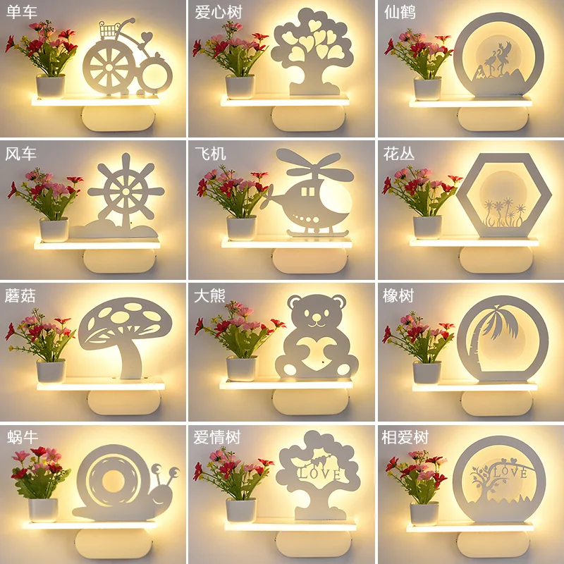 Акриловый креативный современный светодиодный настенный светильник для