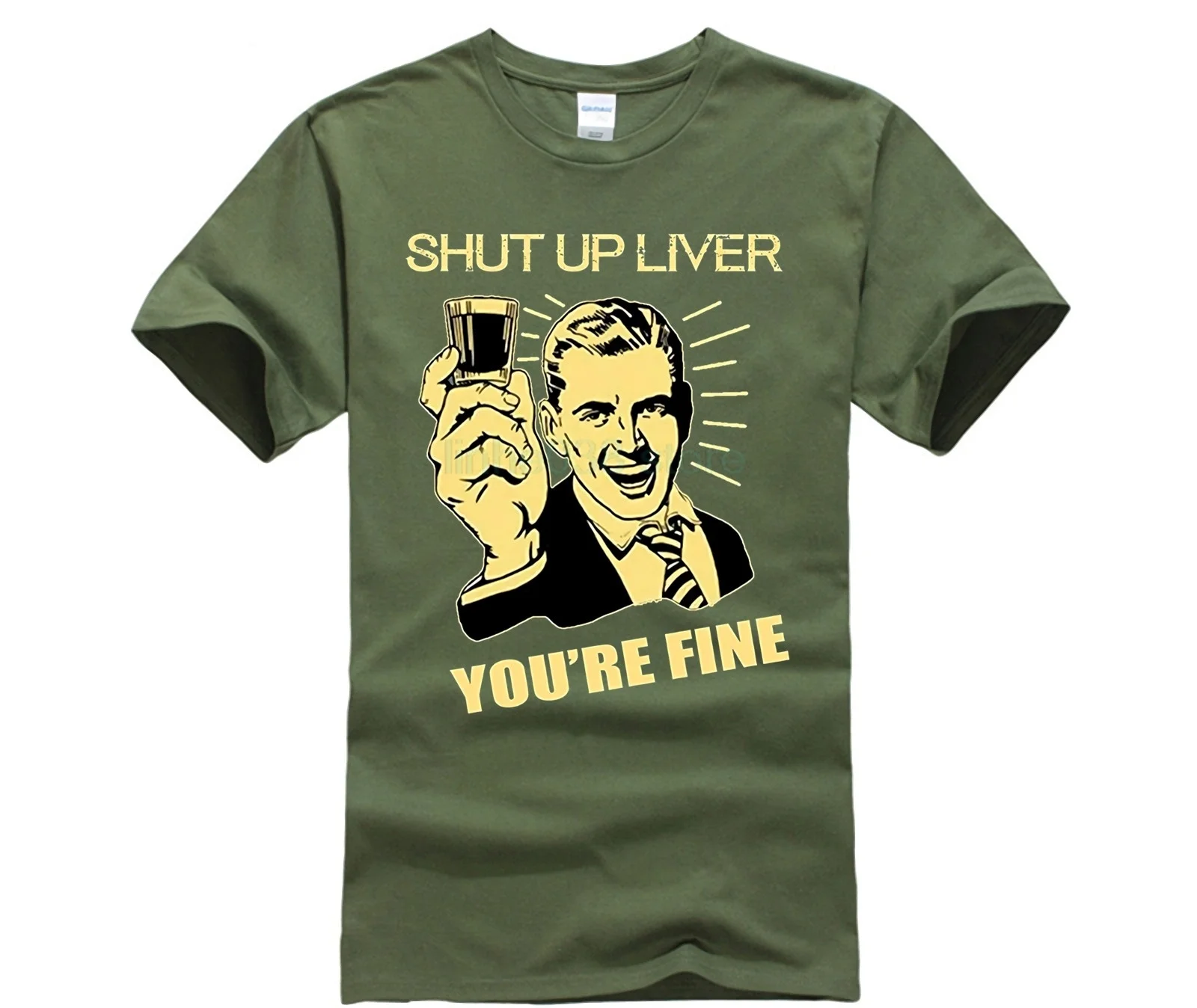 Shut Up Liver Youre тонкая забавная Алкогольная футболка на заказ с коротким рукавом