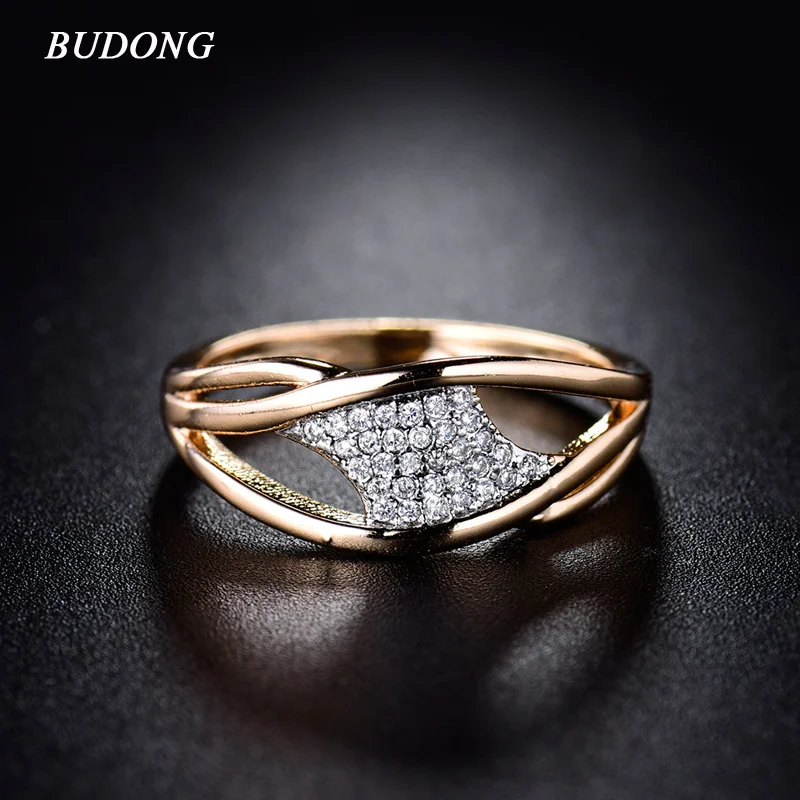 Кольца будонг для женщин подарок на день Святого Валентина 2017 модное Золотое