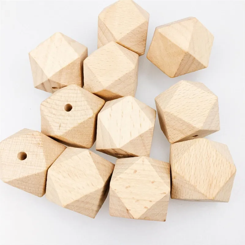 Твердые Цвет бук 5 шт./набор 30 мм геометрические шарики ручной работы кубик без