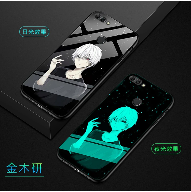 Для huawei Y9 чехол Роскошный светящийся жесткий защитный чехол из закаленного стекла для huawei honor 7C 9N Y7 Prime оболочка