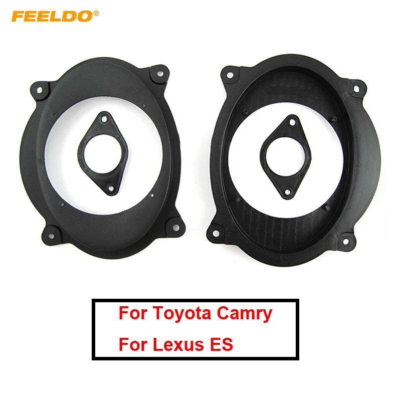 FEELDO 1Pair Car Stereo Speaker Spacer Mat for Toyota Camry & Tacoma Change 6x9" to 6.5" Front Speaker Adapter Spacer Ring Pads