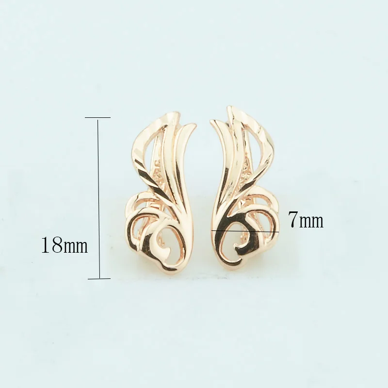 Женские серьги-капли FJ роскошные серьги цвета розового золота 585 пробы с