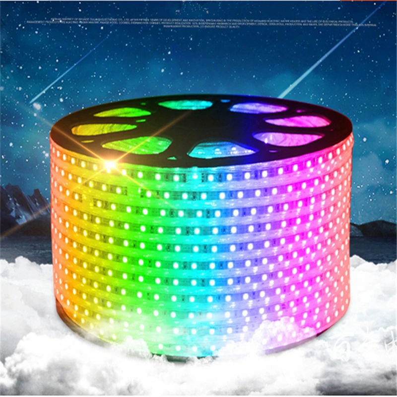 5-15 м/рулон 110V вход 16 видов цветов RGB высокая яркость 60 Светодиодный/m IP65