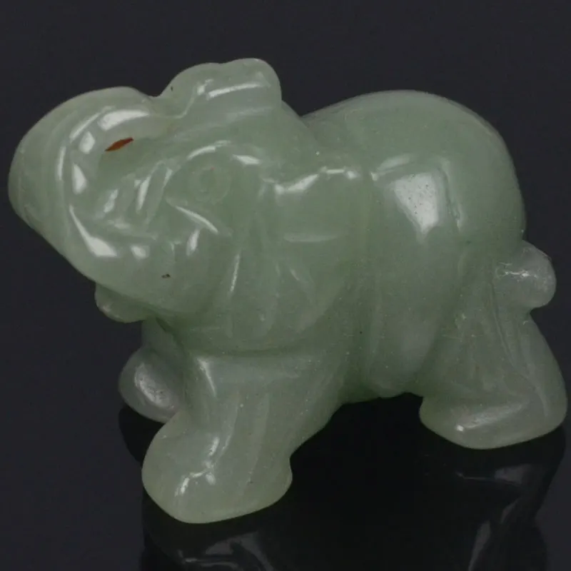 Натуральный зеленый авантюрин слон 1 5 дюйма резная статуэтка камень чакры