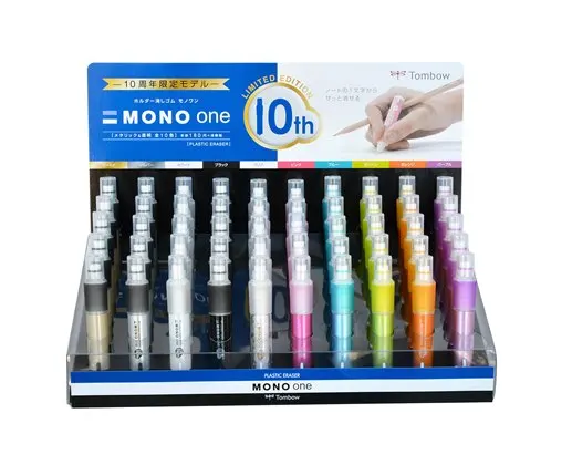 LifeMaster Япония TOMBOW MONO один держатель ластик губная помада 10 юбилей ограниченная металлическая прочная салфетка EH-SSM