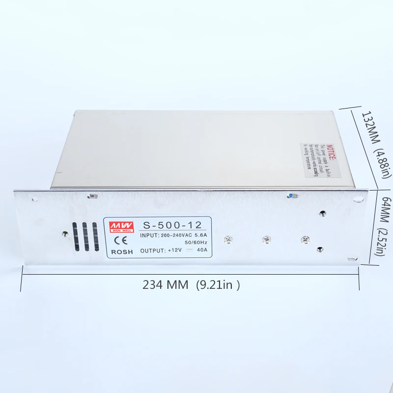 12V40A импульсный источник питания 500 Вт AC в DC трансформатор регулятор мониторинга