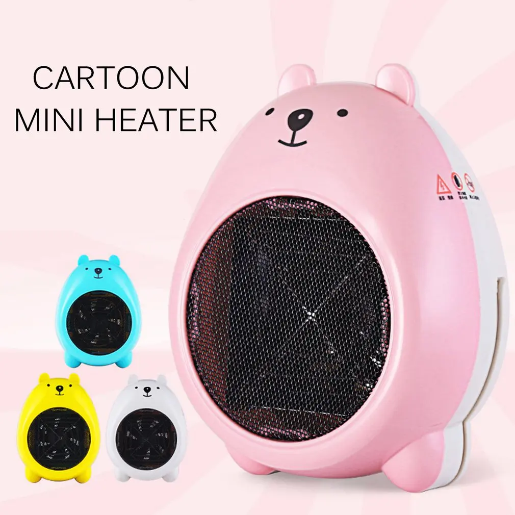 Обогреватель в мультяшном стиле вентилятор портативный удобный мини