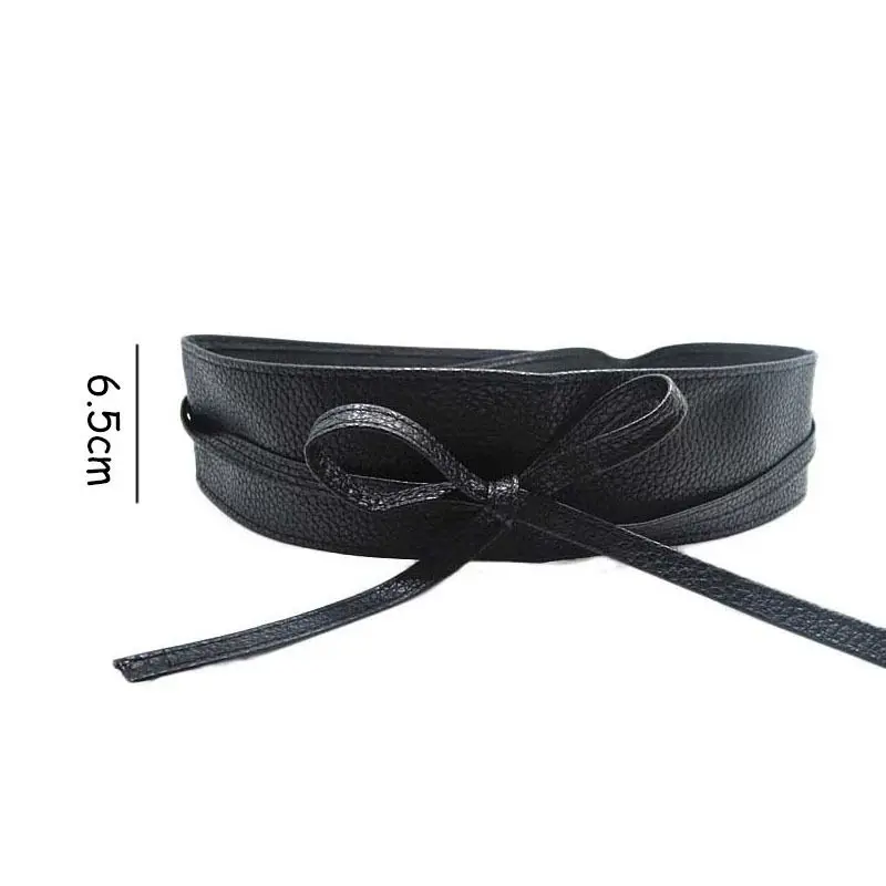 Женский широкий пояс из мягкой кожи Завязывающийся вокруг талии аксессуар для