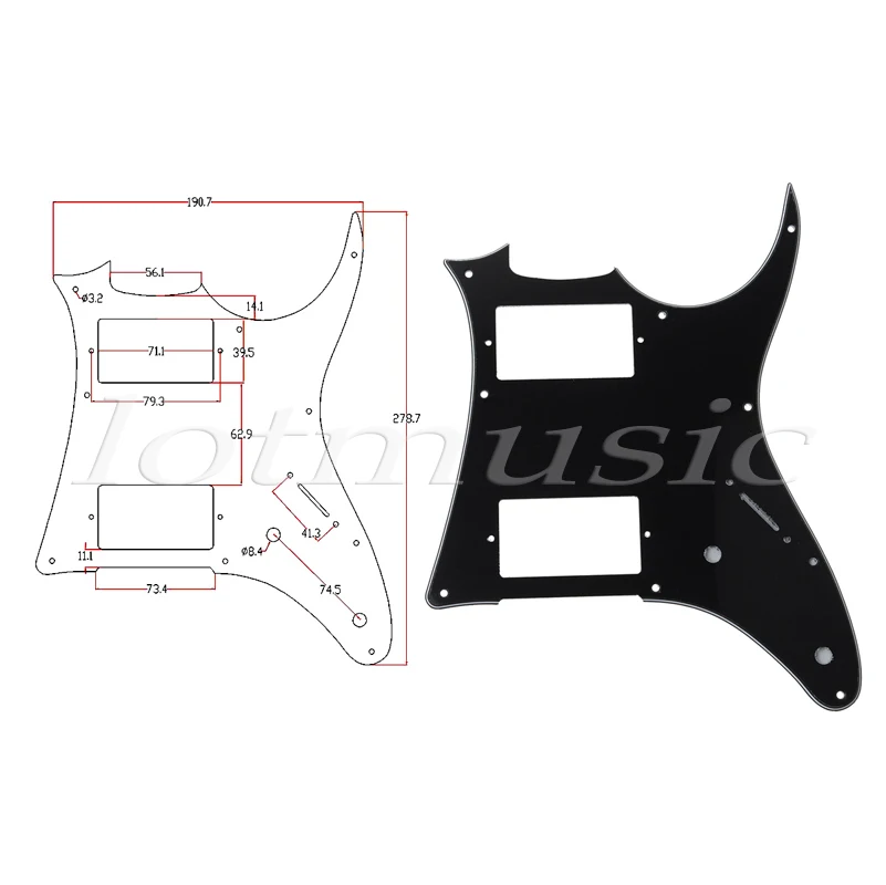 2 шт. 3 слойная защита для гитары Ibanez GRX20Z Замена черный|guitar pick guard|pick guardguitar picks |