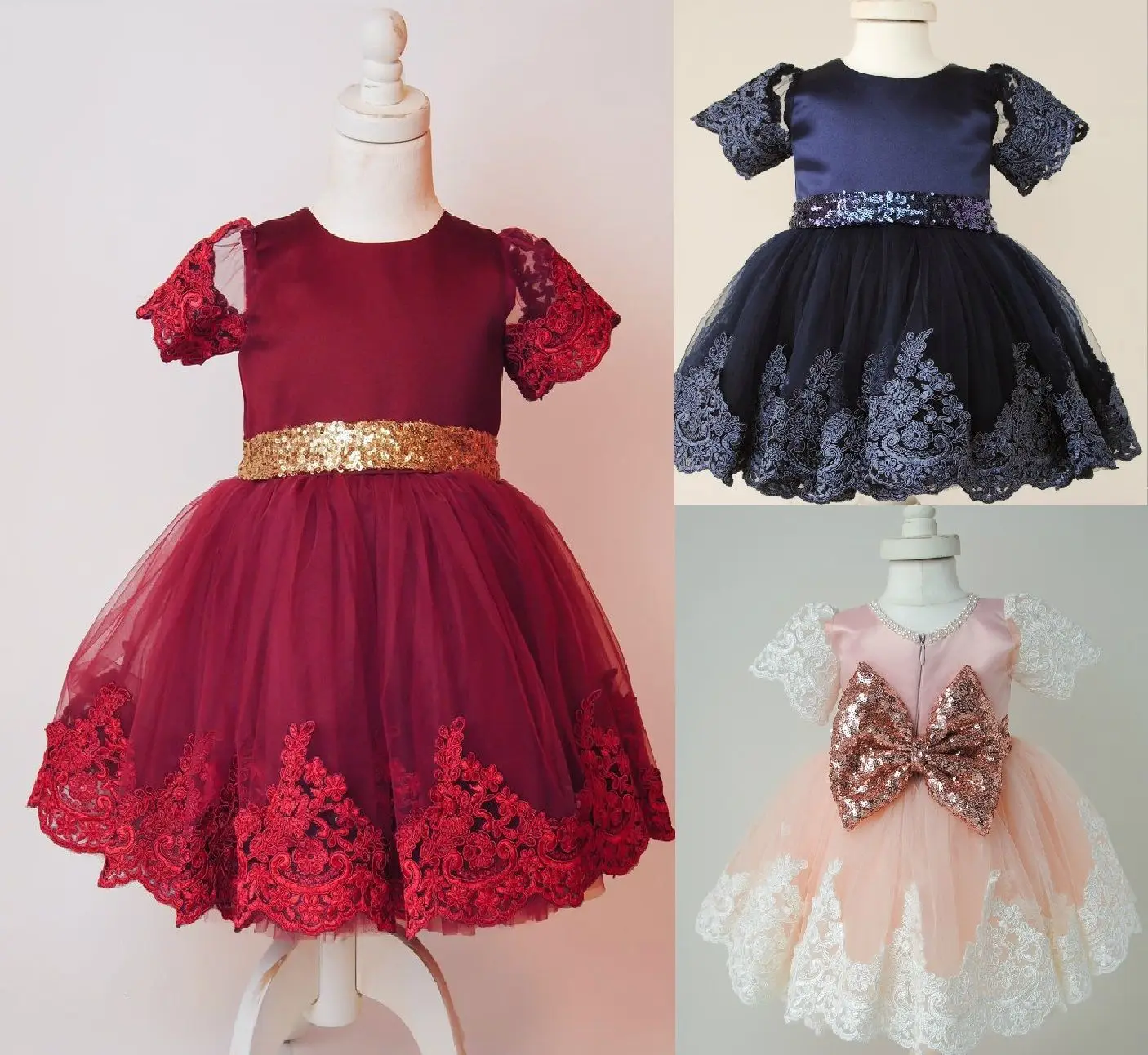 Рождественское платье для маленьких девочек вечерние платья принцессы подарок