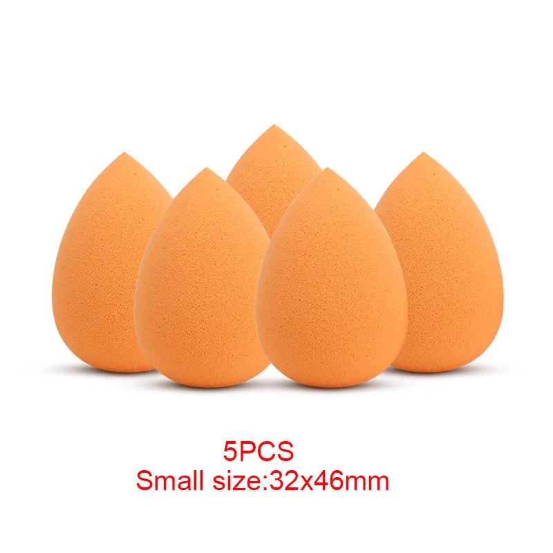 Small Orange Cocute макияж 5 шт./компл. губка основа для Макияжа Косметический слойка порошка гладкая Красота косметический спонж для макияжа, Красота Инструменты подарки - Цвет: Small Orange